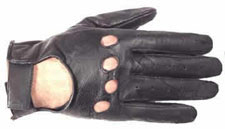 Leather Driving Glove with Knucle Holes