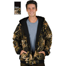 Reversible Camouflage and Black Hoodie