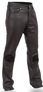 P819 Leather Pants with Knee Pads