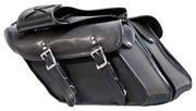 Saddle-4088 PVC Dyna Motorcycle Lock Ready Zip-Off Saddle Bags