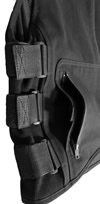 V660CV Men’s Black Canvas Motorcycle Racing Vest with Velcro Straps Pocket View